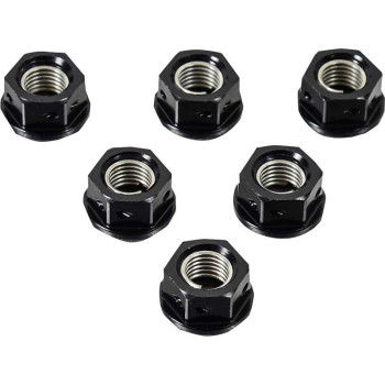 Écrous de couronne alu (x6) Pro-Bolt M10x1,25 Noir
