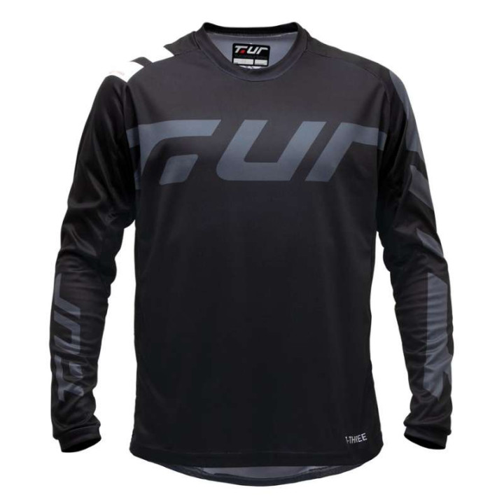 Maillot enduro T.UR T-THREE Noir/Blanc Maillot enduro T.UR T-THREE Noir/Blanc