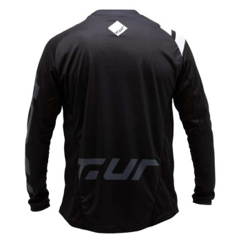 Maillot enduro T.UR T-THREE Noir/Blanc