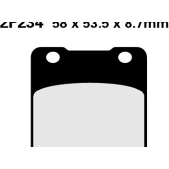 Plaquettes de frein semi-metal Nissin 2P234 NS
