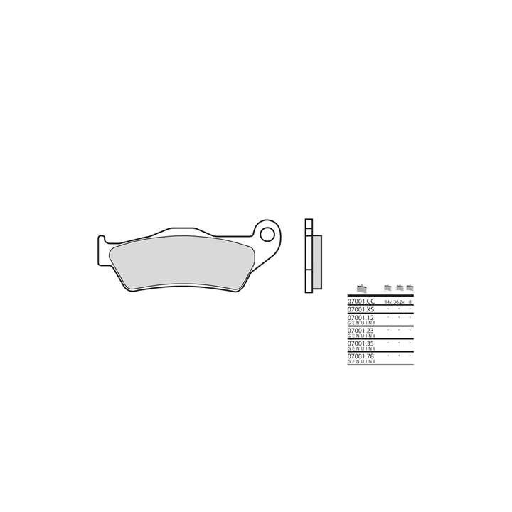 Ceramic Brake Pads BREMBO 07001CC