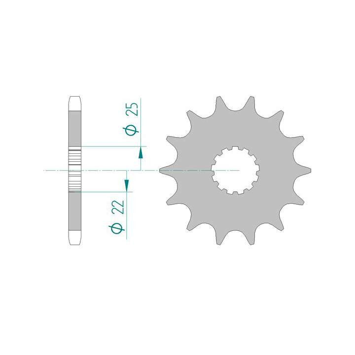 Pignon AFAM 16 dents pas 525 type 28401 Pignon AFAM 16 dents pas 525 type 28401