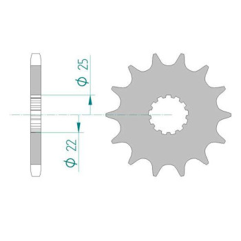 Pignon AFAM 16 dents pas 525 type 28401