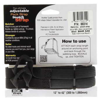 Sangles ROK stretch noir 16mm Sangles ROK stretch noir 16mm
