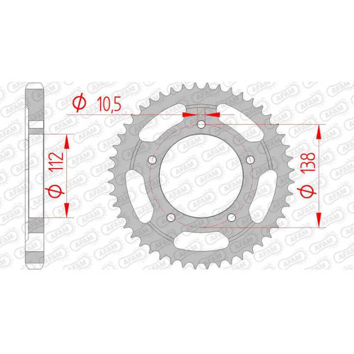 AFAM steel crown 48 teeth not 530 type 12607 Yamaha YZF 600 R6