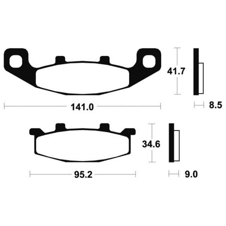 Plaquettes de frein moto organique Bendix MA97