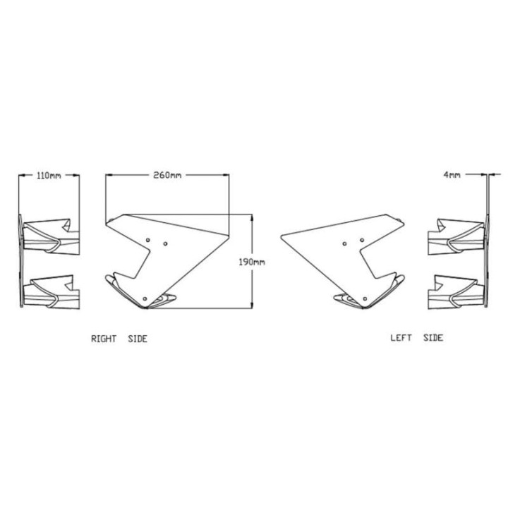 Ailerons latéraux Puig DOWNFORCE NAKED (20462) KTM 1290 SUPERDUKE R 20- Ailerons latéraux Puig DOWNFORCE NAKED (20462) KTM 1290 SUPERDUKE R 20-