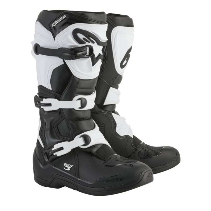 Bottes moto cross ALPINESTARS TECH 3 BLACK WHITE Bottes moto cross ALPINESTARS TECH 3 BLACK WHITE