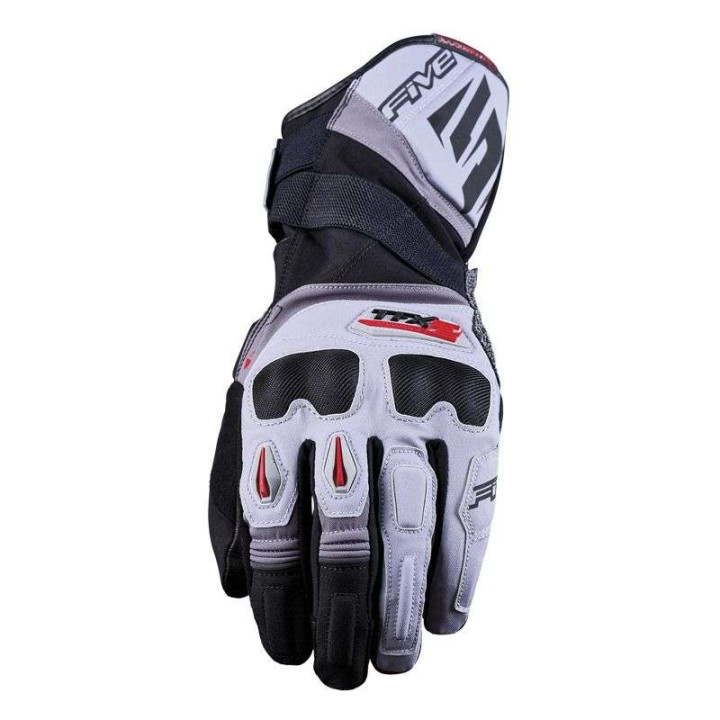 Gants moto Aventure Five TFX2 WP Gris/Rouge