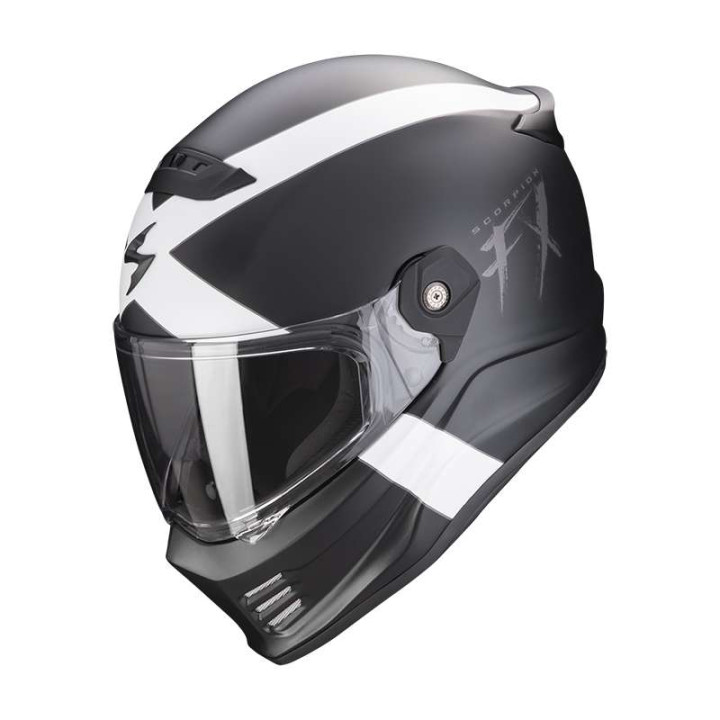 Casque Scorpion COVERT-FX GALLUS Noir mat / Blanc