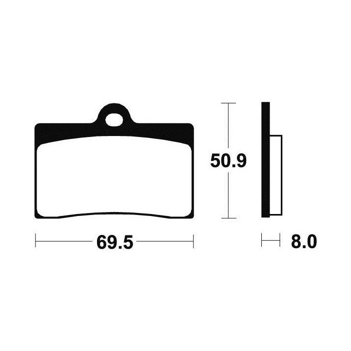 Plaquettes de frein racing Carbone BENDIX MCR66
