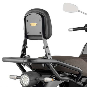 Sissybar avec porte-paquet Givi (TS8206B) Moto Guzzi V7 850 Stone/Special