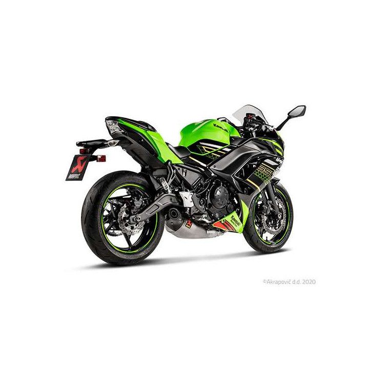 Ligne complète Akrapovic RACING Titane Kawasaki Z650 20-