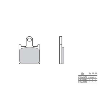 Plaquettes de frein sinter BREMBO 07KA28LA