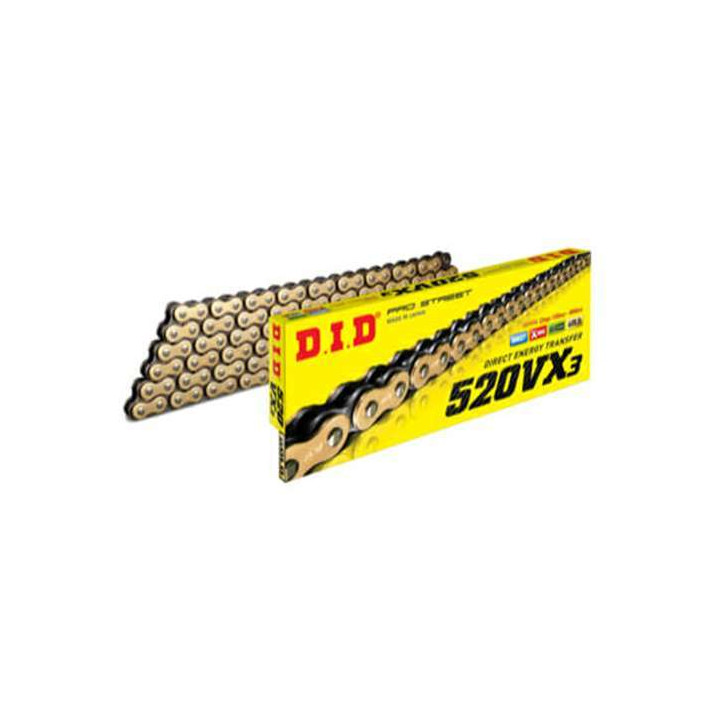 DID 520 VX3 G&amp-B 112-link transmission chain (for riveting)
