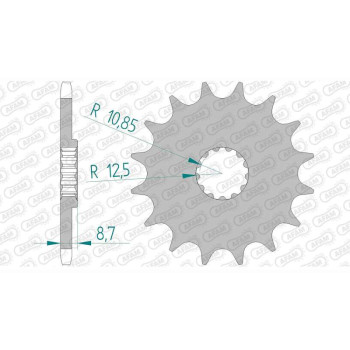 Pignon AFAM 15 dents pas 520 type 22505 Suzuki GS 500