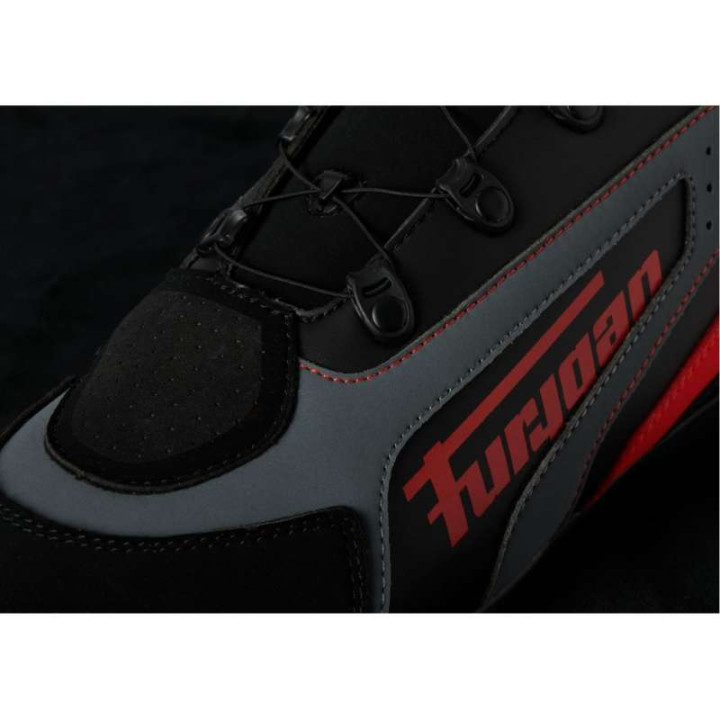 Motorcycle sneakers Furygan V4 EASY D3O BLACK/RED