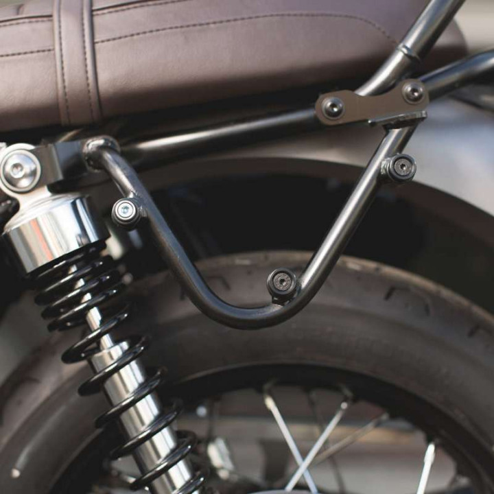 SW-Motech LEGEND GEAR LC2 saddlebags + SLC Triumph BONNEVILLE T100/T120 BLACK EDITION spacers SW-Motech LEGEND GEAR LC2 saddlebags + SLC Triumph BONNEVILLE T100/T120 BLACK EDITION spacers