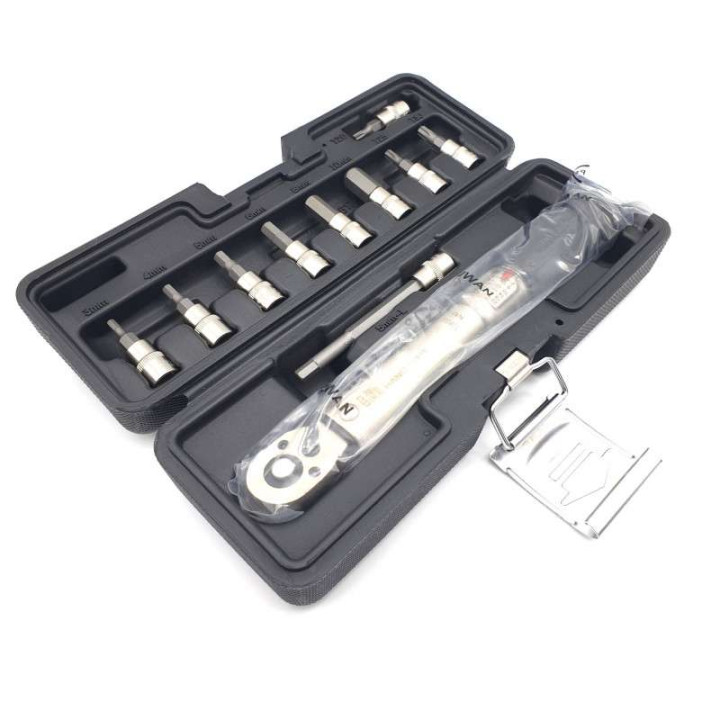 Coffret clé dynamométrique BRAZOLINE 2-24Nm (11 pièces)