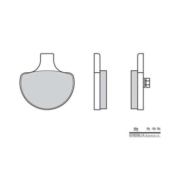 Plaquettes de frein organique BREMBO 07HD0614