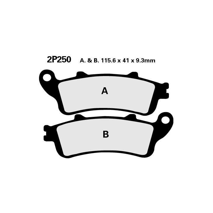 Plaquettes de frein racing arrrière sinter Nissin 2P250 ST-R2