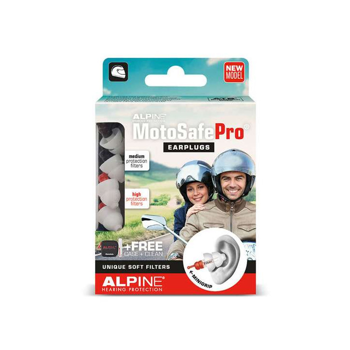 Alpine MotoSafe Pro +Mini Grip earplugs