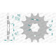 Pignon AFAM 15 dents pas 520 type 21502 Yamaha TT 350