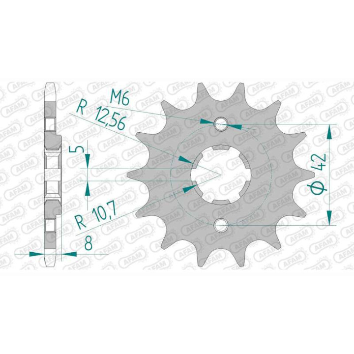 Pignon AFAM 15 dents pas 520 type 21502 Yamaha TT 350