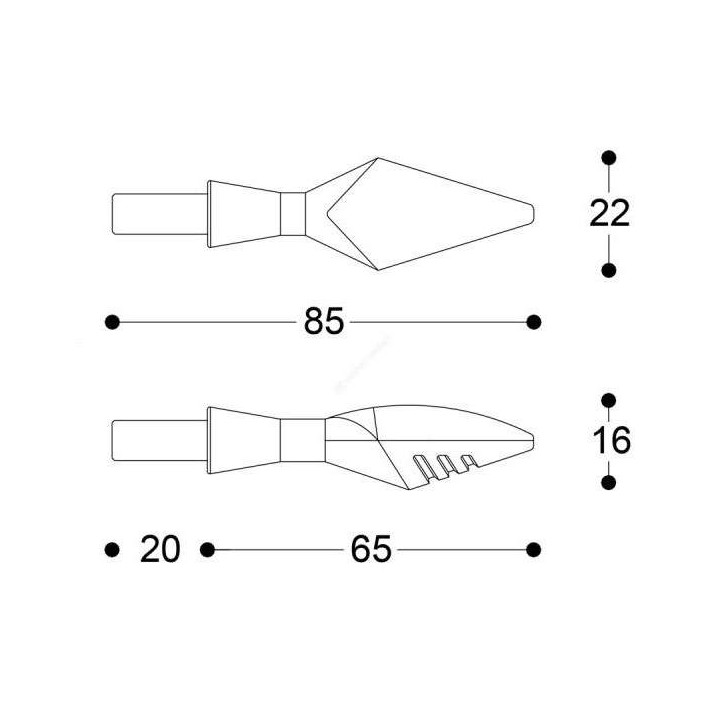 Clignotants moto Barracuda X-LED B-LUX 