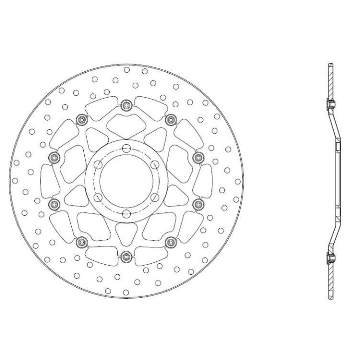 Brembo Oro Series front brake disc 78B40831 Yamaha XJ6 / FZ6 / YZF-R6 03-04 / MT-03