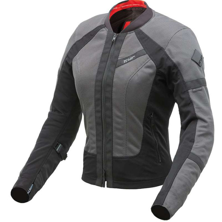 Veste moto Femme T.UR ATLAS Lady Anthracite/Noir