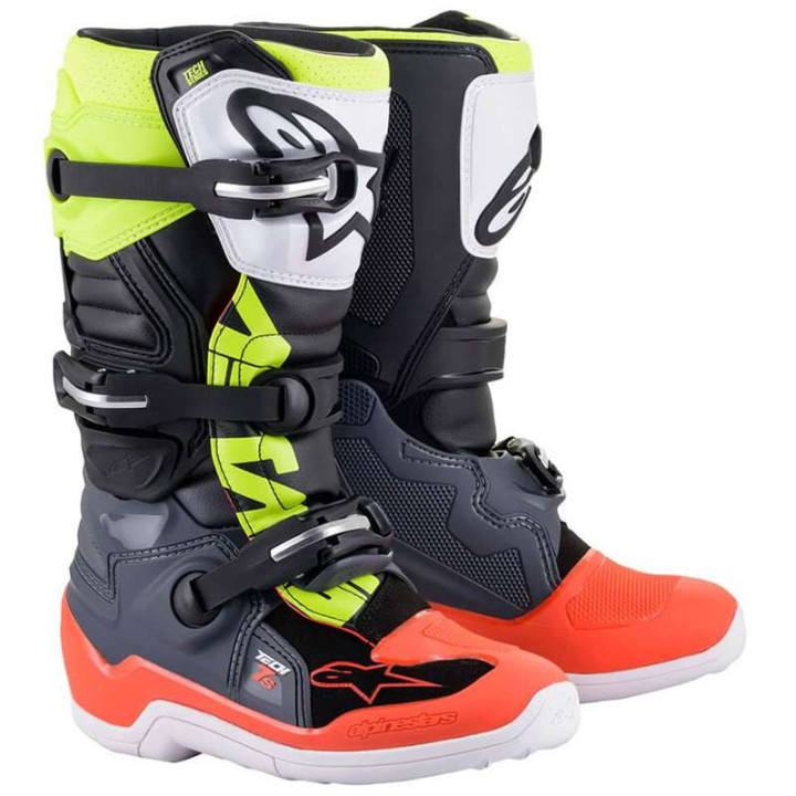 ALPINESTARS TECH 7S GRAY/RED/YELLOW children's boots ALPINESTARS TECH 7S GRAY/RED/YELLOW children's boots