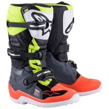 Bottes enfant ALPINESTARS TECH 7S GRAY/RED/YELLOW