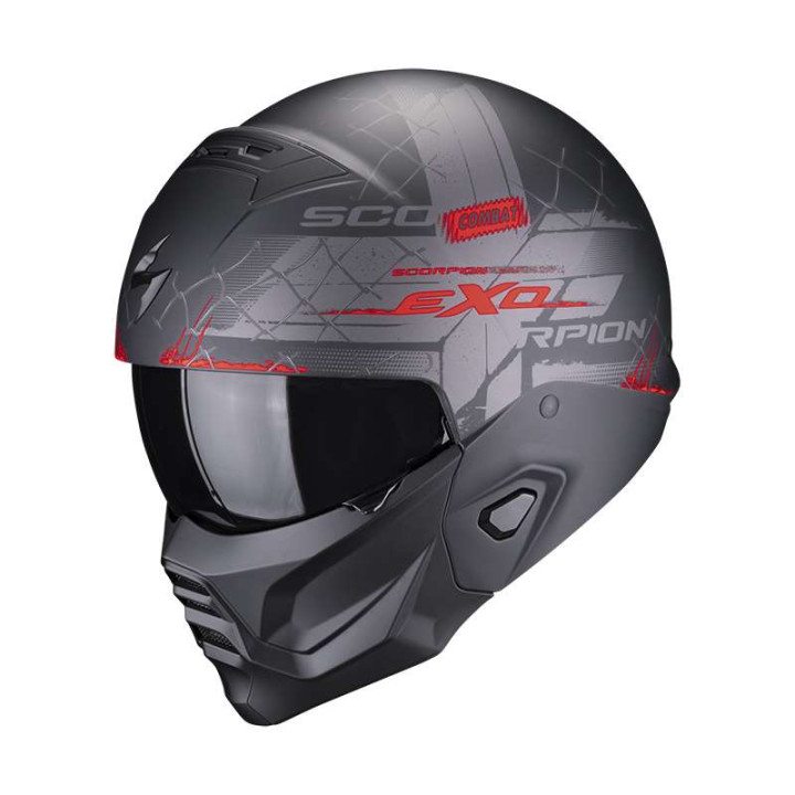 Casque Scorpion EXO-COMBAT II XENON Noir mat / Rouge