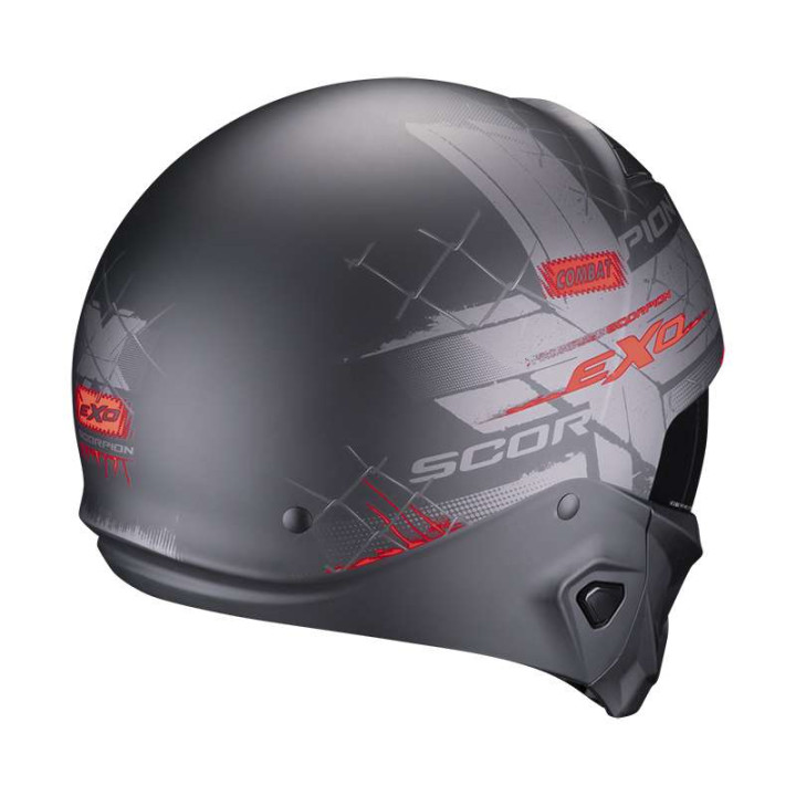 Casque Scorpion EXO-COMBAT II XENON Noir mat / Rouge