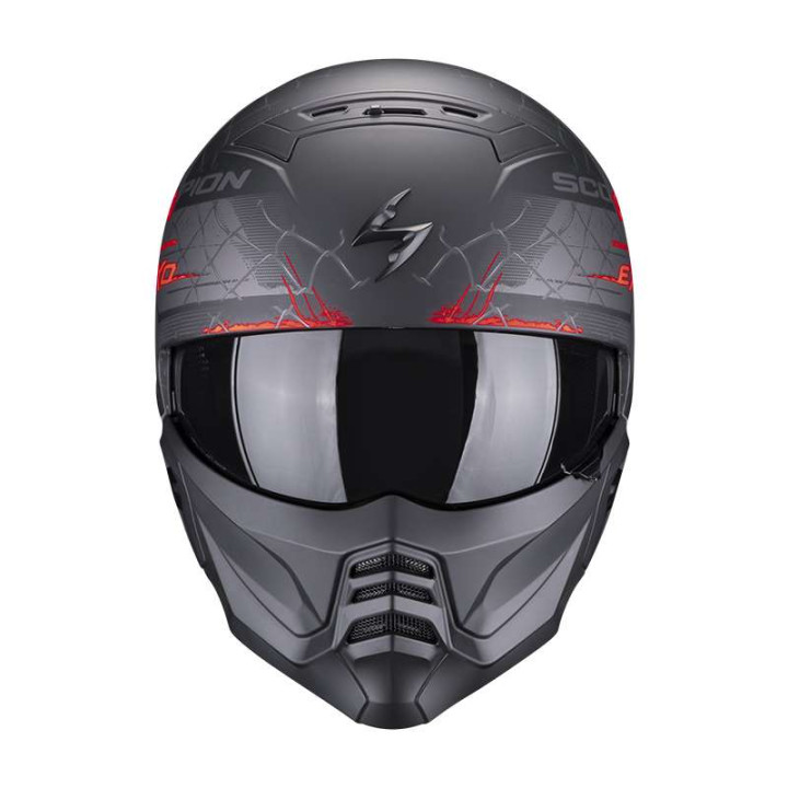 Casque Scorpion EXO-COMBAT II XENON Noir mat / Rouge