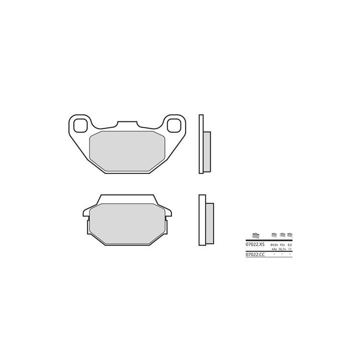 Ceramic Brake Pads BREMBO 07022CC