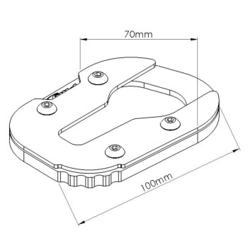 Extension de béquille latérale Puig 20418N BMW F900R/XR Extension de béquille latérale Puig 20418N BMW F900R/XR