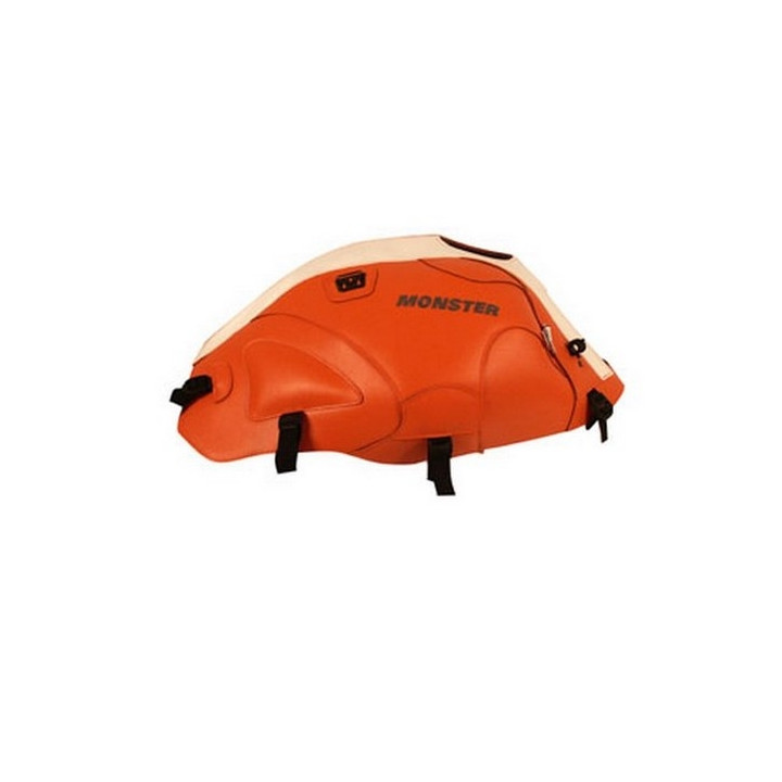 Bagster tank mat orange/white stripe (1405J) Ducati Monster 600/1000 - S4/S2R/S4R - Monstro