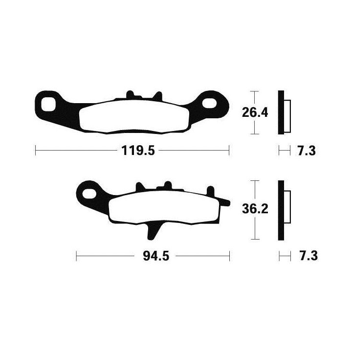 Plaquettes de frein métal fritté BENDIX MO226