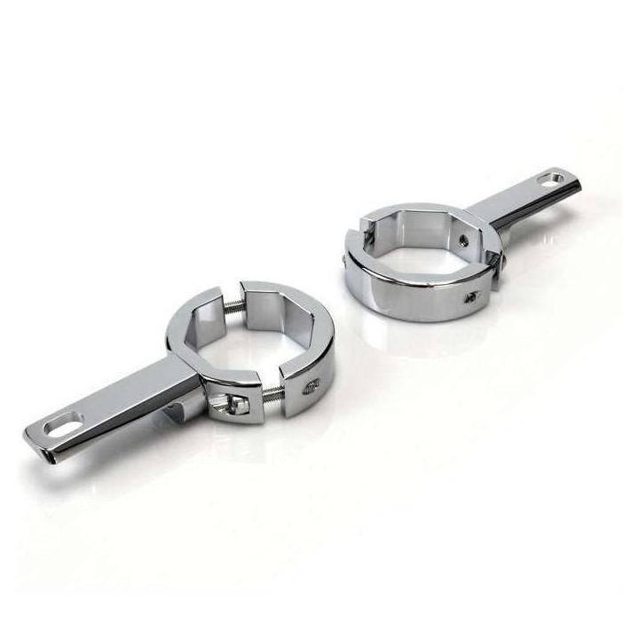 Kit for mounting DENALI lights on 39-49mm forks and frame (Chrome)