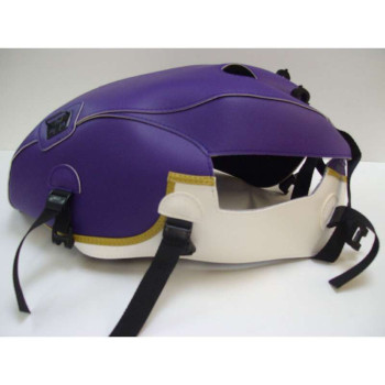 Tapis de réservoir Bagster violet/blanc/liseré or (1568Y) Triumph BONNEVILLE 800 / 900 Tapis de réservoir Bagster violet/blanc/liseré or (1568Y) Triumph BONNEVILLE 800 / 900