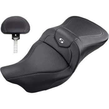 Selle confort Saddlemen ROADSOFA CF avec dosseret Harley-Davidson FLHR, FLHT, FLHX, FLTR Selle confort Saddlemen ROADSOFA CF avec dosseret Harley-Davidson FLHR, FLHT, FLHX, FLTR