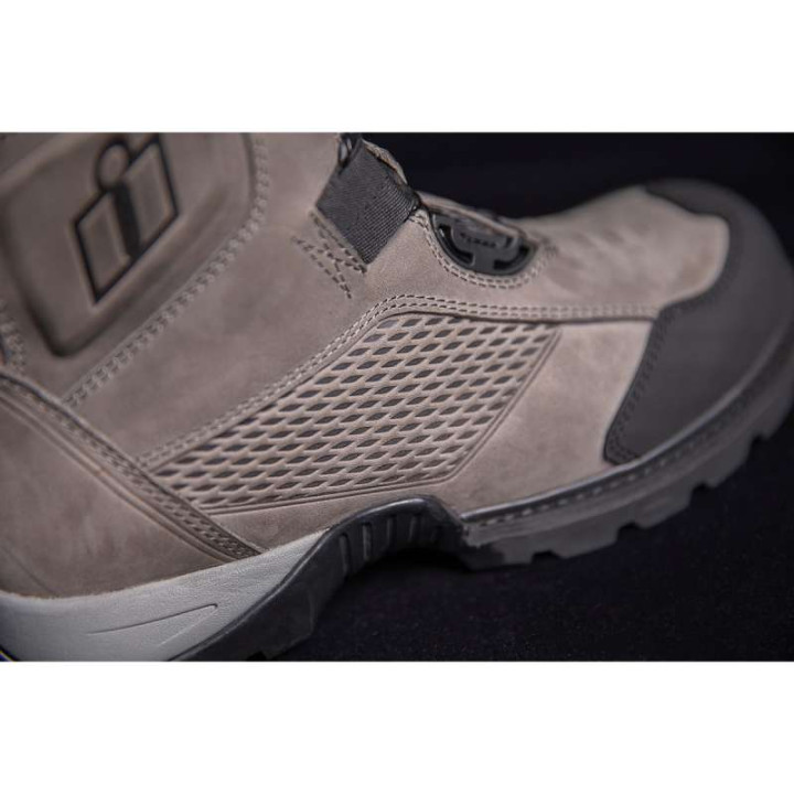 Icon STORMHAWK Grey motorcycle boots