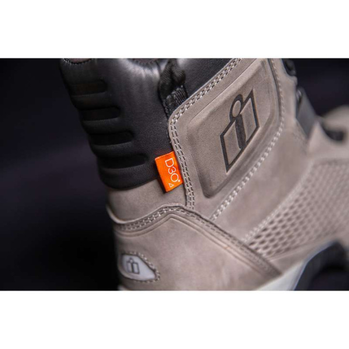 Icon STORMHAWK Grey motorcycle boots
