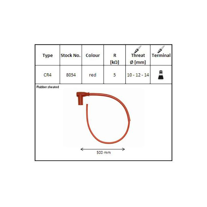 NGK CR4 ignition wire set (Olive)