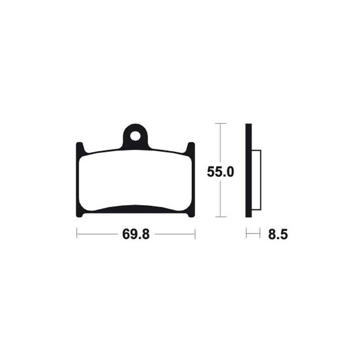 Tecnium MF124 sintered metal motorcycle brake pads