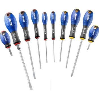 Jeu de 10 tournevis Fente et Phillips Expert Stanley  Jeu de 10 tournevis Fente et Phillips Expert Stanley