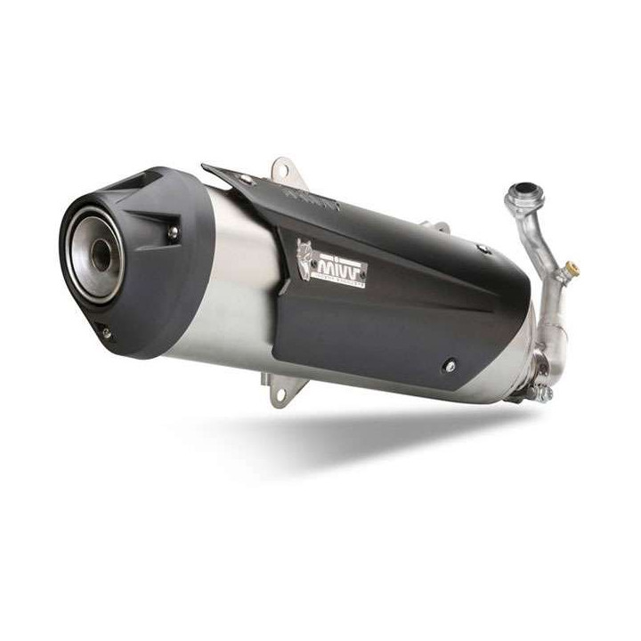 Mivv URBAN approved complete line Stainless steel /abs black Aprilia SR MAX 300