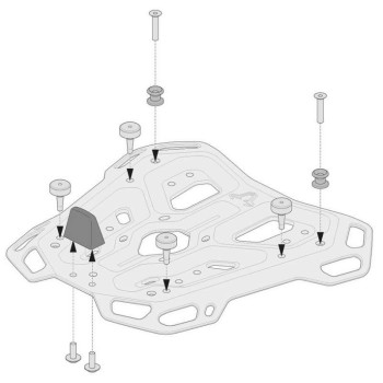 Kit d'adaptation SW-Motech ADVENTURE pour Top case Givi/Kappa MONOKEY Kit d'adaptation SW-Motech ADVENTURE pour Top case Givi/Kappa MONOKEY